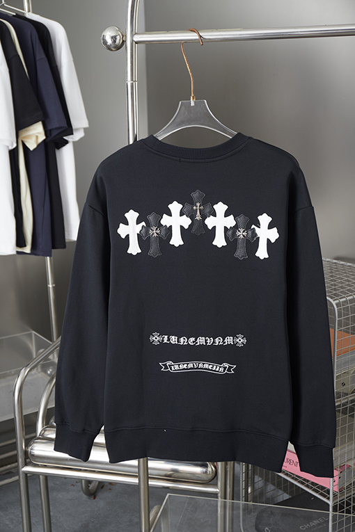 クロムハーツ クロスレザーパッチパーカー