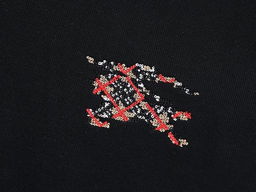 バーバリー アルファベットのロゴが刺繍された前後の軍馬パーカー