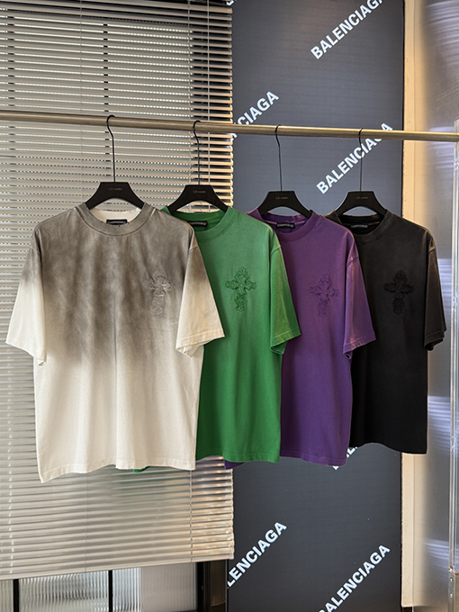 クロムハーツ クロスステッカー刺繍半袖Tシャツ
