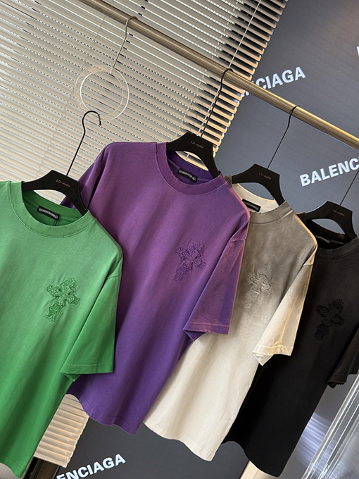 クロムハーツ クロスステッカー刺繍半袖Tシャツ