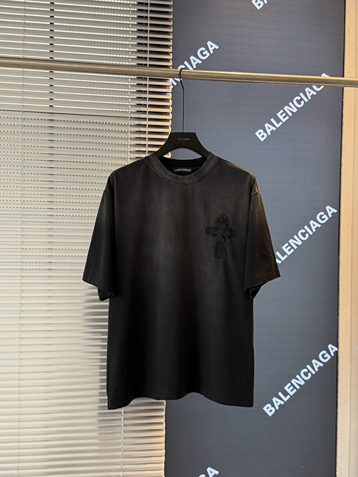 クロムハーツ クロスステッカー刺繍半袖Tシャツ