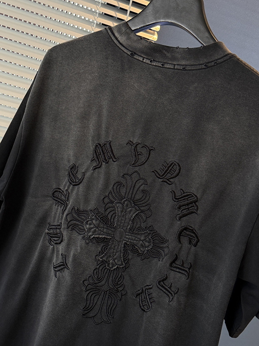 クロムハーツ クロスステッカー刺繍半袖Tシャツ