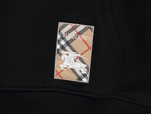バーバリースーパーコピー 新しいスリムなステッカー軍馬ロゴ刺繍フード付きパーカー