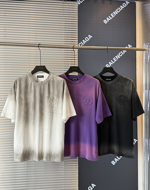 クロムハーツコピー クロスステッカー刺繍アメリカン半袖Tシャツ