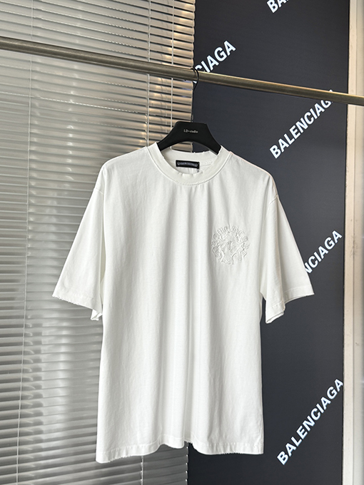 クロムハーツ クロスステッカー刺繍カップル半袖Tシャツ
