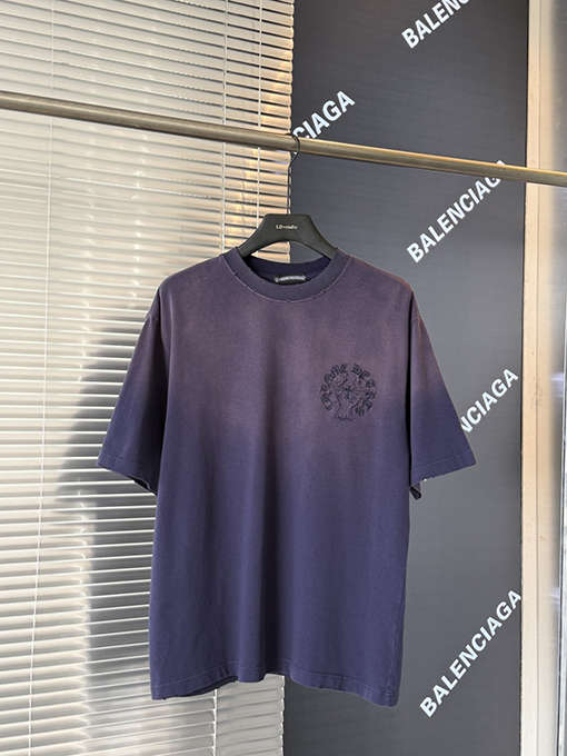 クロムハーツ クロスステッカー刺繍カップル半袖Tシャツ