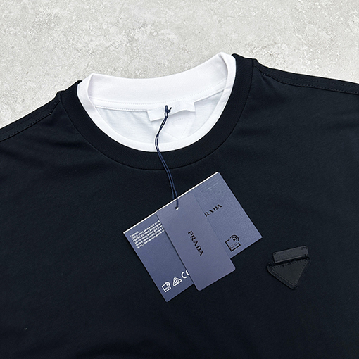 プラダ ファッション偽2枚半袖Tシャツ