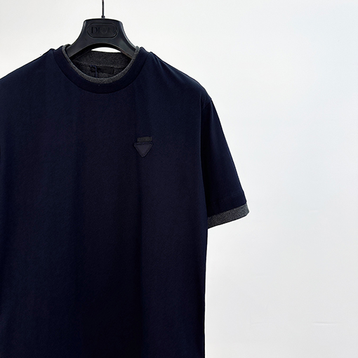 プラダ ファッション偽2枚半袖Tシャツ
