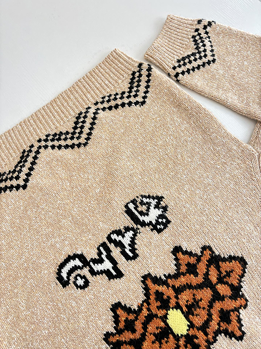 ルイヴィトン Nigo コラボロブスターとウールのニットジッパージャケット