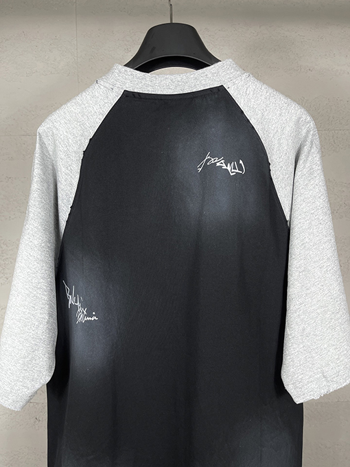 バレンシアガ 新しいファッションのカラフルな署名ロゴ落書き半袖Tシャツ
