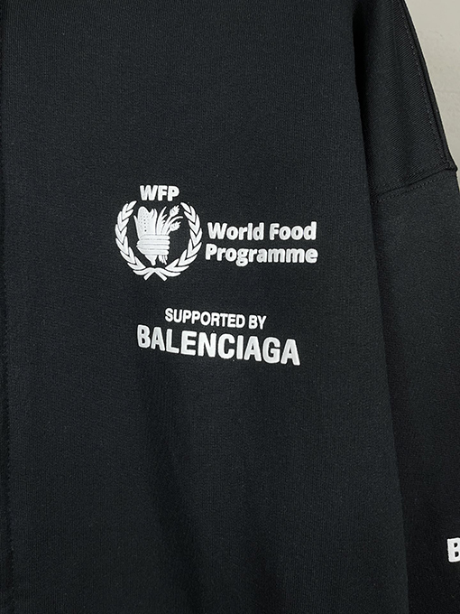 バレンシアガ WFP コラボレーションフォームプリントフード付きジッパーパーカー