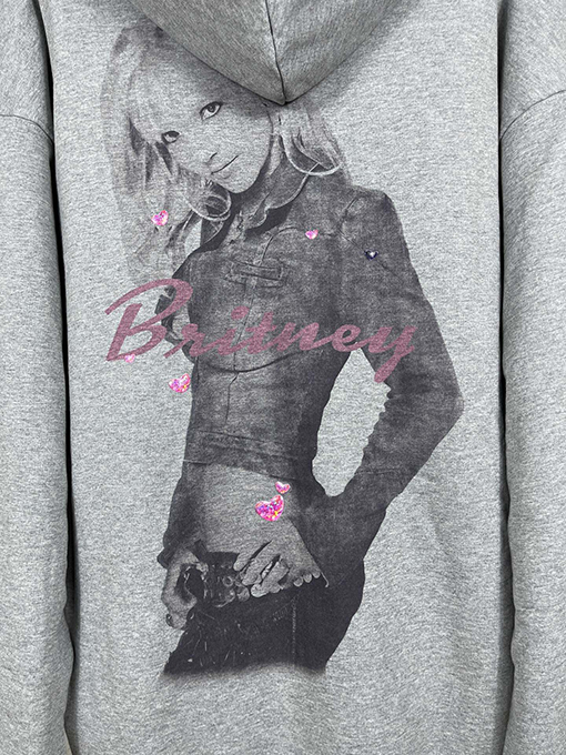 バレンシアガ Music × Britney Series 限定版フード付きジッパーパーカー