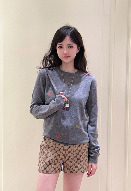 グッチ 新しいファッションカラージャカードニット