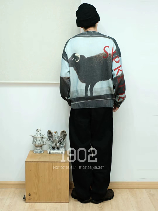 シュプリームコピー コラボレーション SWEATER ブラックヴィンテージプルオーバーセーター