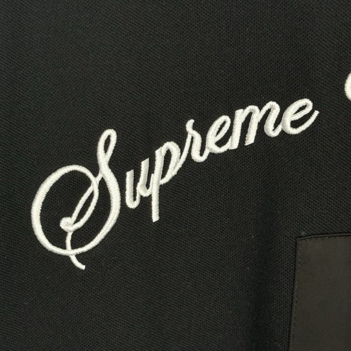 シュプリームコピー Cursive Supreme 刺繍ファッション柄半袖ポロシャツ