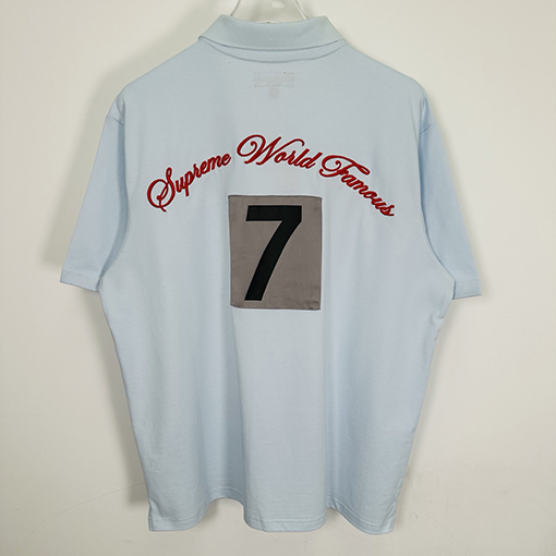 シュプリームコピー Cursive Supreme 刺繍ファッション柄半袖ポロシャツ