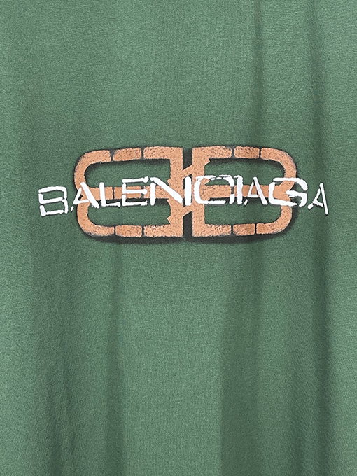 バレンシアガスーパーコピー 新しいパリのロゴプリント半袖Tシャツ