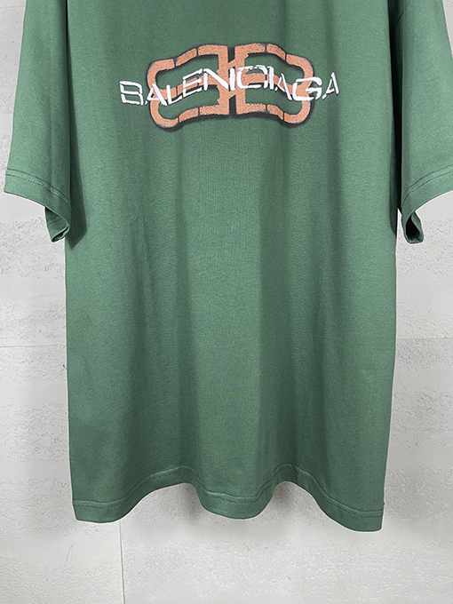 バレンシアガスーパーコピー 新しいパリのロゴプリント半袖Tシャツ