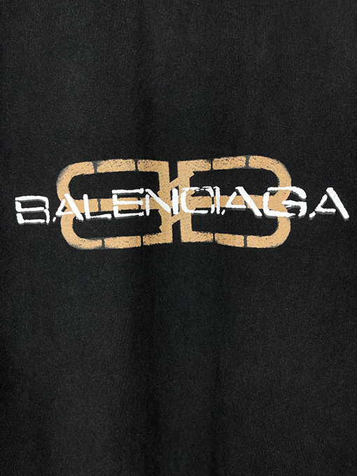 バレンシアガスーパーコピー 新しいパリのロゴプリント半袖Tシャツ