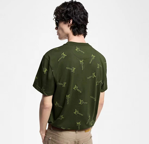 ルイヴィトン ジャカードロゴコットン半袖Tシャツ