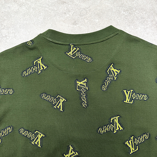 ルイヴィトン ジャカードロゴコットン半袖Tシャツ