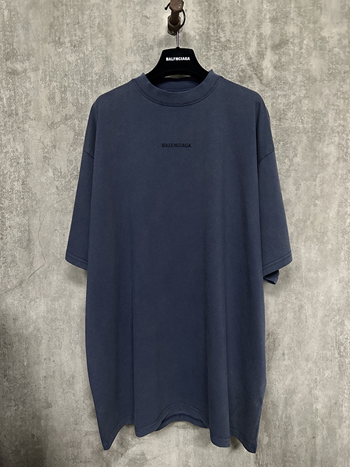 バレンシアガスーパーコピー Balenciaga クラシックアルファベットロゴ刺繍半袖Tシャツ