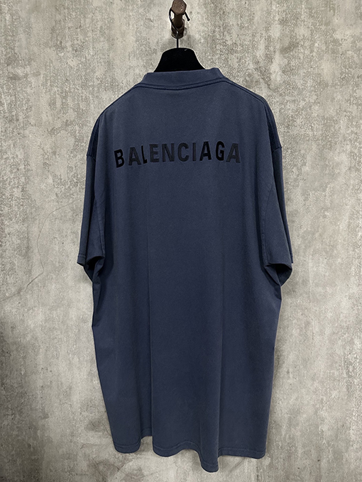 バレンシアガスーパーコピー Balenciaga クラシックアルファベットロゴ刺繍半袖Tシャツ