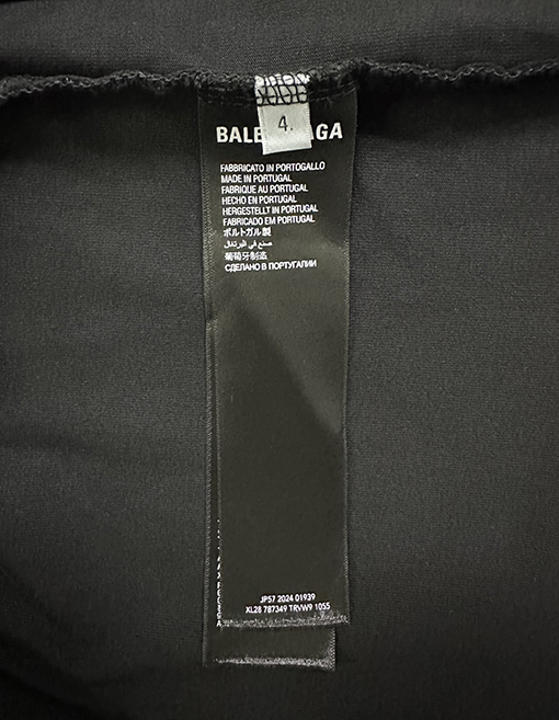 バレンシアガスーパーコピー Balenciaga クラシックアルファベットロゴ刺繍半袖Tシャツ