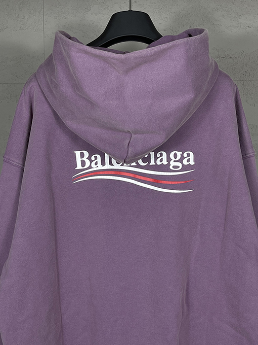 バレンシアガスーパーコピー クラッキングウォッシュ古いコーラプリントフード付きパーカー