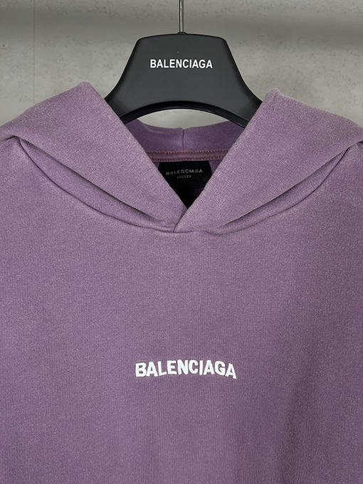 バレンシアガコピー Balenc1aga 秋冬のロゴ刺繍ウォッシュ古いフード付きパーカー