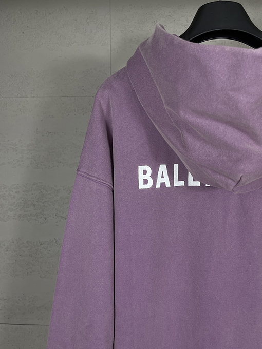 バレンシアガコピー Balenc1aga 秋冬のロゴ刺繍ウォッシュ古いフード付きパーカー