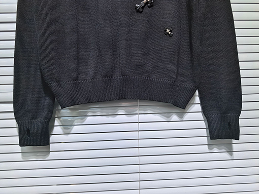 クロムハーツ ショーモデルの輸入織りシルク綿ニットセーター