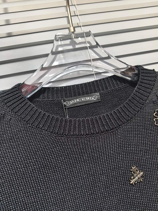 クロムハーツ ショーモデルの輸入織りシルク綿ニットセーター
