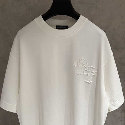 クロムハーツスーパーコピー 新しい布刺繍半袖Tシャツ