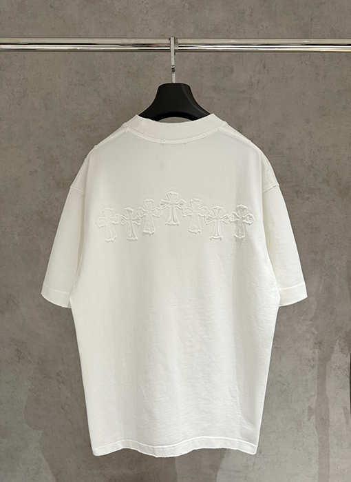 クロムハーツスーパーコピー 新しい布刺繍半袖Tシャツ