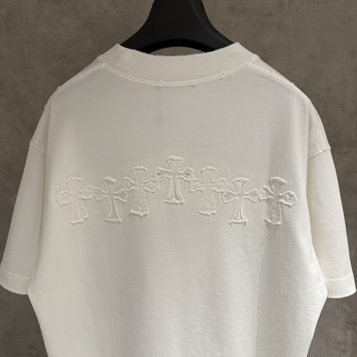 クロムハーツスーパーコピー 新しい布刺繍半袖Tシャツ