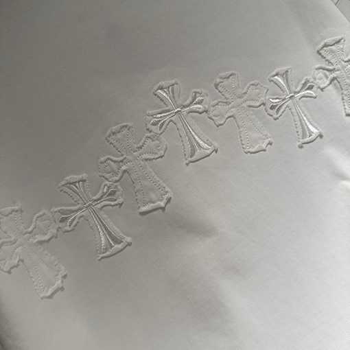 クロムハーツスーパーコピー 新しい布刺繍半袖Tシャツ