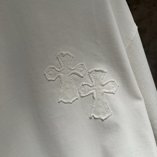 クロムハーツスーパーコピー 新しい布刺繍半袖Tシャツ