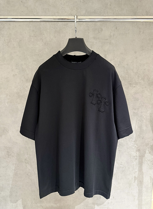 クロムハーツスーパーコピー 新しい布刺繍半袖Tシャツ