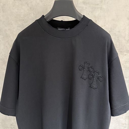 クロムハーツスーパーコピー 新しい布刺繍半袖Tシャツ