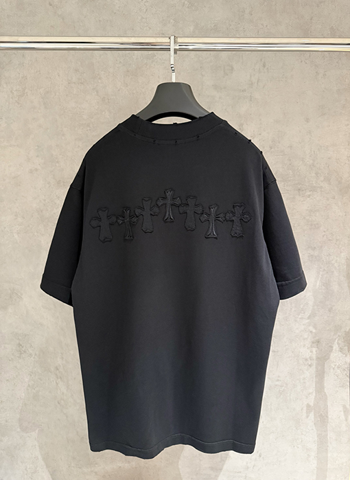 クロムハーツスーパーコピー 新しい布刺繍半袖Tシャツ