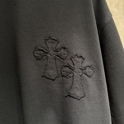 クロムハーツスーパーコピー 新しい布刺繍半袖Tシャツ