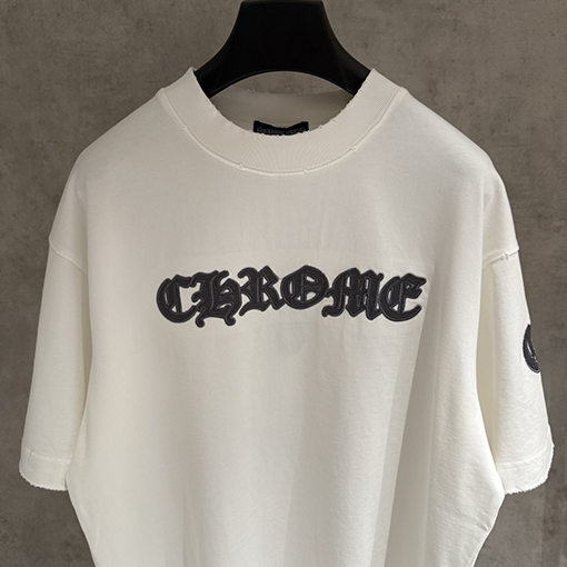 クロムハーツ 新しい布刺繍クラシック半袖Tシャツ
