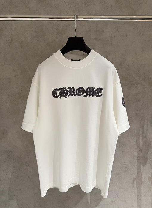 クロムハーツ 新しい布刺繍クラシック半袖Tシャツ