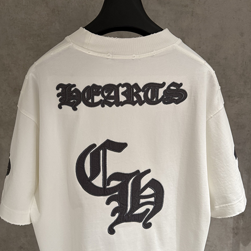 クロムハーツ 新しい布刺繍クラシック半袖Tシャツ