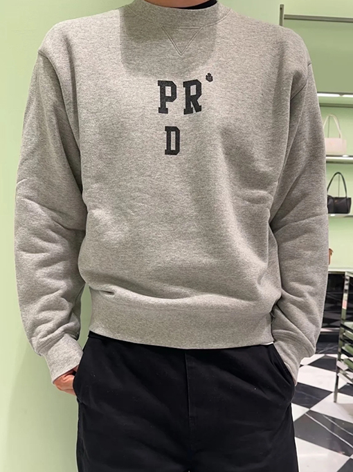 プラダスーパーコピー PRD アルファベットプリントクルーネックパーカー