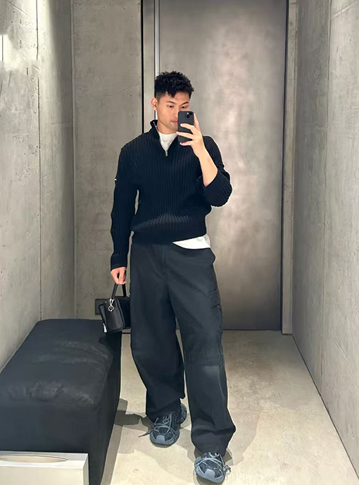 バレンシアガスーパーコピー Balenc1aga ハーフジップセーター