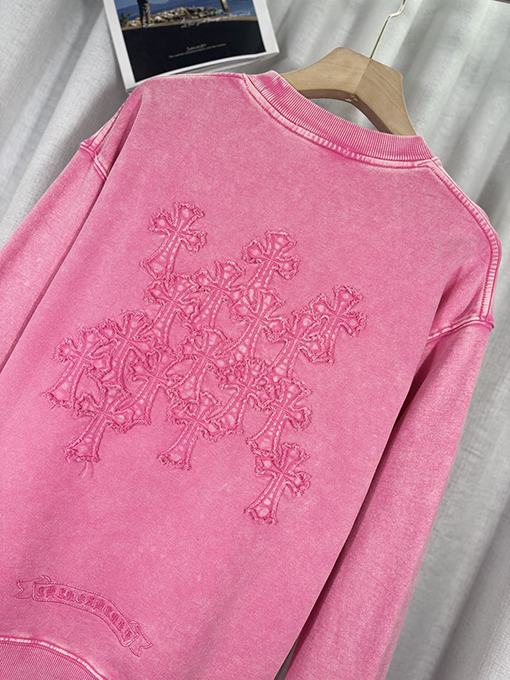 クロムハーツコピー ファッションウォッシュパッチ刺繍パーカー