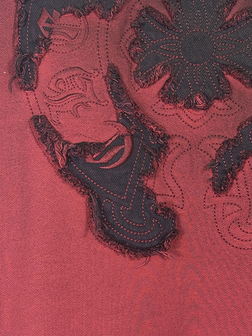 クロムハーツコピー クラシックなウォッシュパッチ刺繍パーカー
