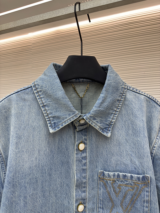 ルイヴィトン ファッションロゴデニム半袖ジャケット